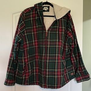 LL Bean Flannel and Sherpa Jacket